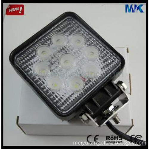 2013 new car led spot light 12v head led lights 27w led car work light